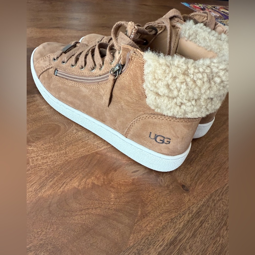 UGG Tan Suede High-Top Sneakers